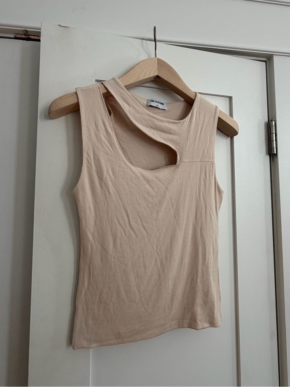 LNA Clothing Wavy Cutout Ribbed Tank